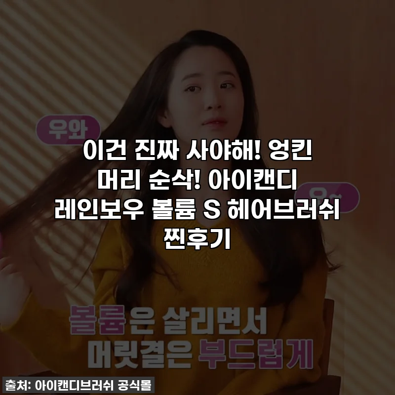 이건 진짜 사야해! 엉킨 머리 순삭! 아이캔디 레인보우 볼륨 S 헤어브러쉬 찐후기