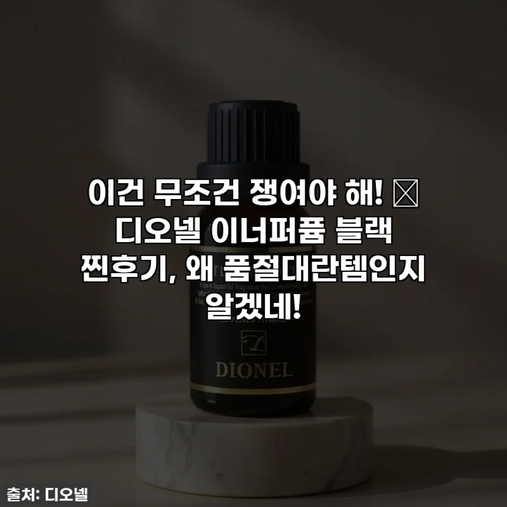이건 무조건 쟁여야 해! ✨ 디오넬 이너퍼퓸 블랙 찐후기, 왜 품절대란템인지 알겠네!