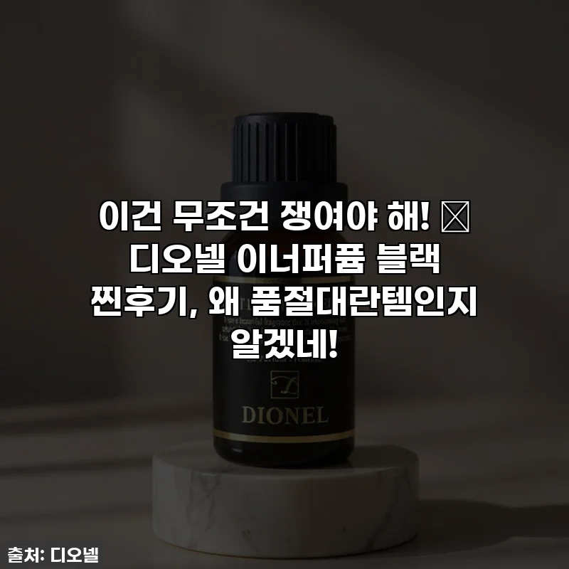 이건 무조건 쟁여야 해! ✨ 디오넬 이너퍼퓸 블랙 찐후기, 왜 품절대란템인지 알겠네!