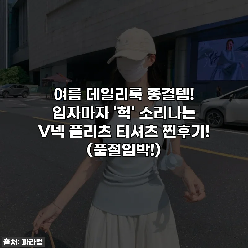 여름 데일리룩 종결템! 입자마자 '헉' 소리나는 V넥 플리츠 티셔츠 찐후기! (품절임박!)