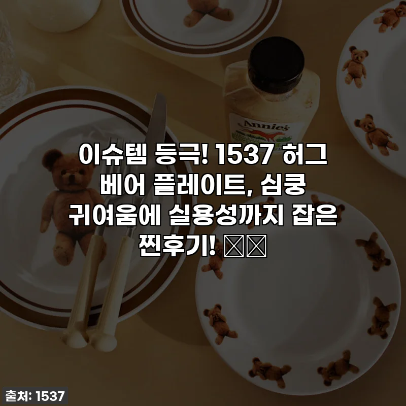 이슈템 등극! 1537 허그 베어 플레이트, 심쿵 귀여움에 실용성까지 잡은 찐후기! 🐻💕
