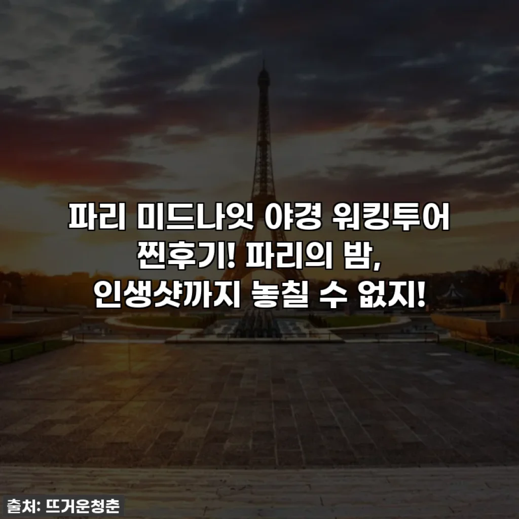 파리 미드나잇 야경 워킹투어 찐후기! 파리의 밤, 인생샷까지 놓칠 수 없지!