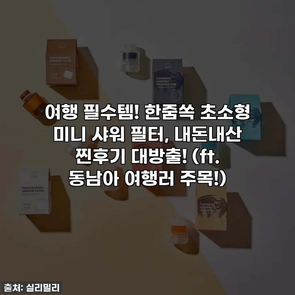 여행 필수템! 한줌쏙 초소형 미니 샤워 필터, 내돈내산 찐후기 대방출! (ft. 동남아 여행러 주목!)