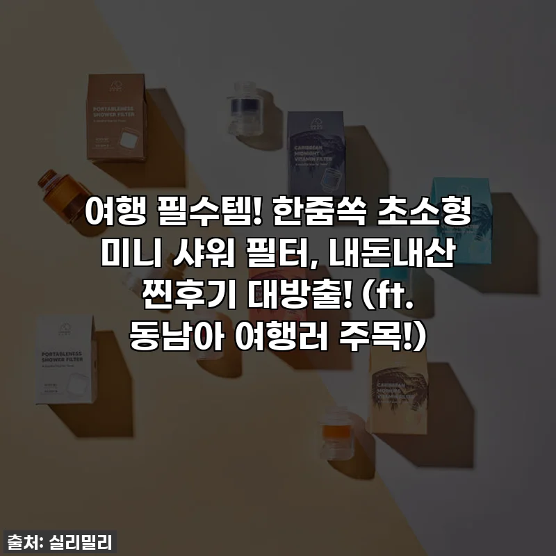 여행 필수템! 한줌쏙 초소형 미니 샤워 필터, 내돈내산 찐후기 대방출! (ft. 동남아 여행러 주목!)