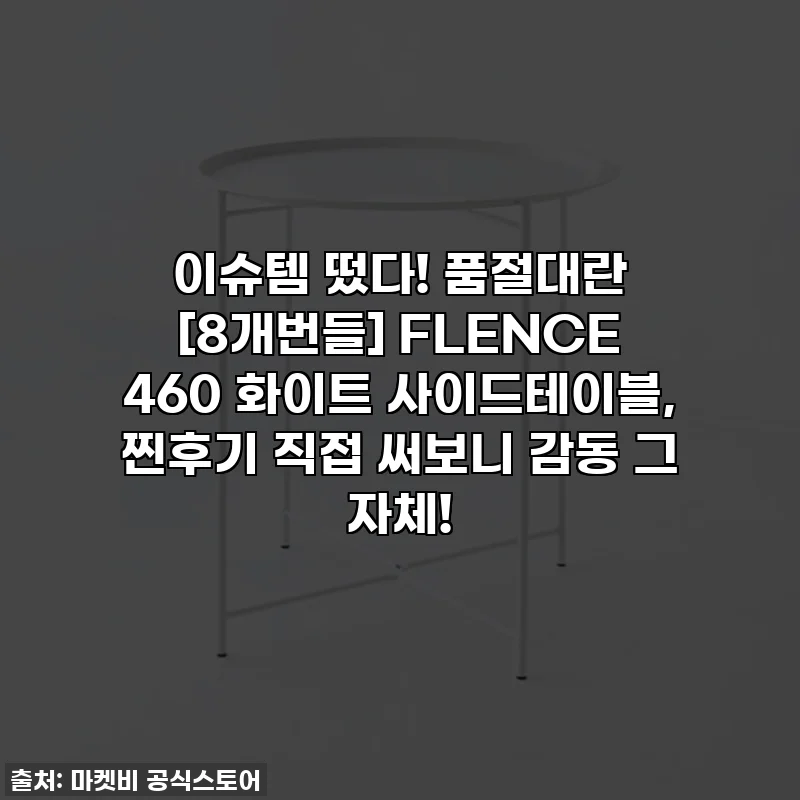 이슈템 떴다! 품절대란 [8개번들] FLENCE 460 화이트 사이드테이블, 찐후기 직접 써보니 감동 그 자체!