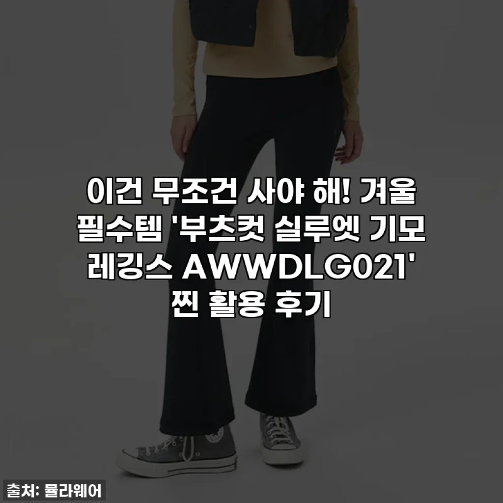 이건 무조건 사야 해! 겨울 필수템 '부츠컷 실루엣 기모 레깅스 AWWDLG021' 찐 활용 후기