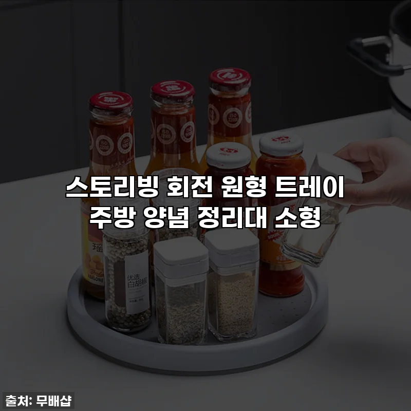 스토리빙 회전 원형 트레이 주방 양념 정리대 소형
