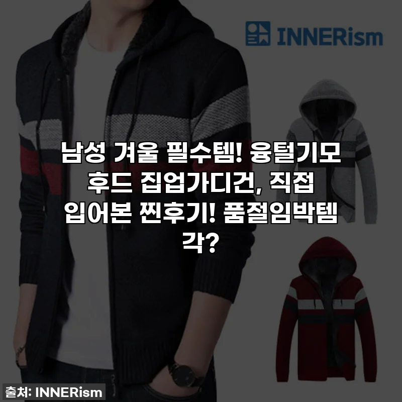 남성 겨울 필수템! 융털기모 후드 집업가디건, 직접 입어본 찐후기! 품절임박템 각?