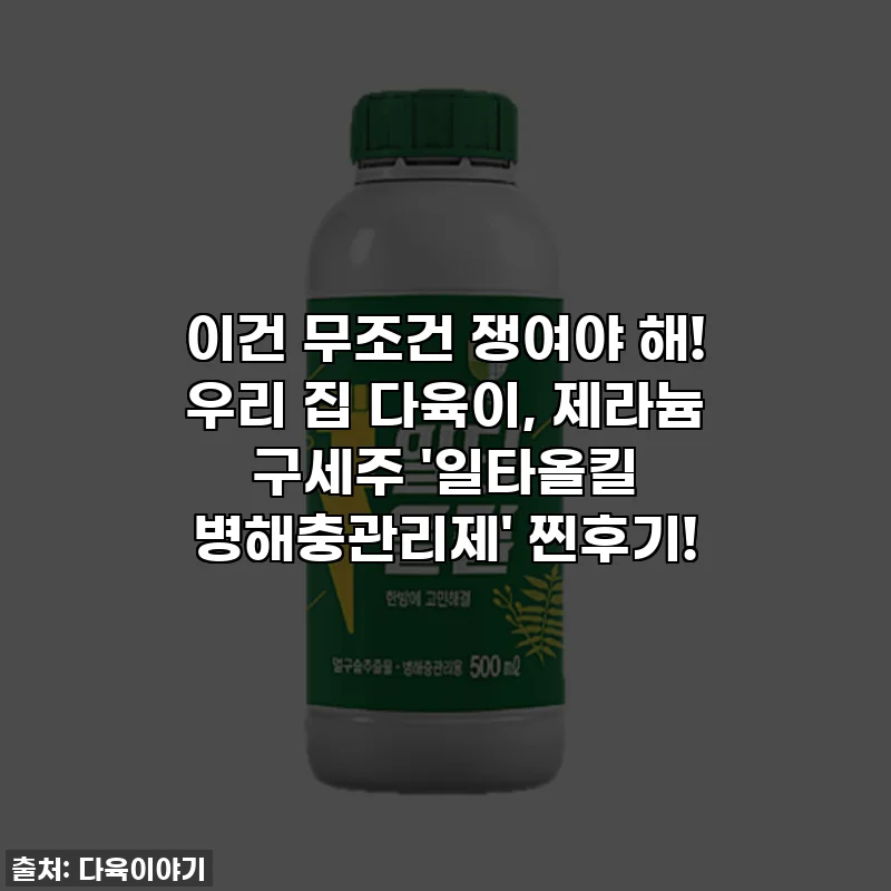 이건 무조건 쟁여야 해! 우리 집 다육이, 제라늄 구세주 '일타올킬 병해충관리제' 찐후기!