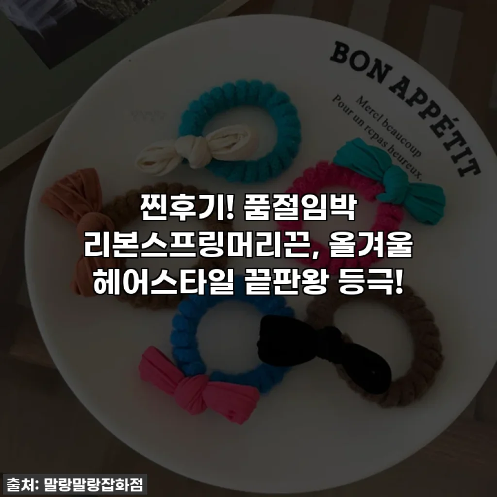 찐후기! 품절임박 리본스프링머리끈, 올겨울 헤어스타일 끝판왕 등극!