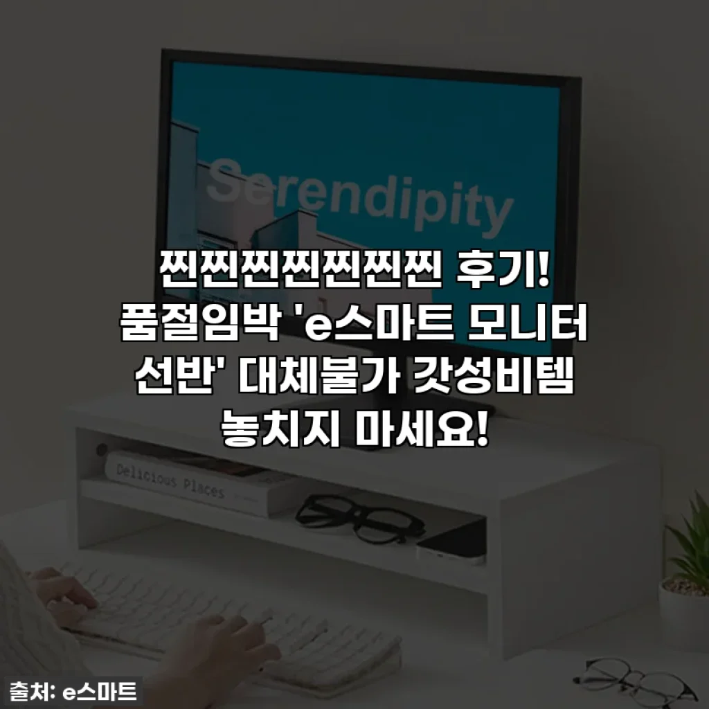 찐찐찐찐찐찐찐 후기! 품절임박 'e스마트 모니터 선반' 대체불가 갓성비템 놓치지 마세요!