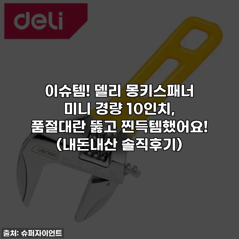 이슈템! 델리 몽키스패너 미니 경량 10인치, 품절대란 뚫고 찐득템했어요! (내돈내산 솔직후기)