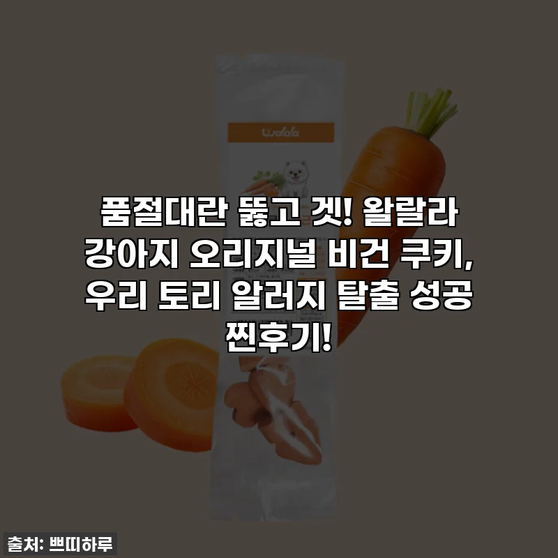 품절대란 뚫고 겟! 왈랄라 강아지 오리지널 비건 쿠키, 우리 토리 알러지 탈출 성공 찐후기!