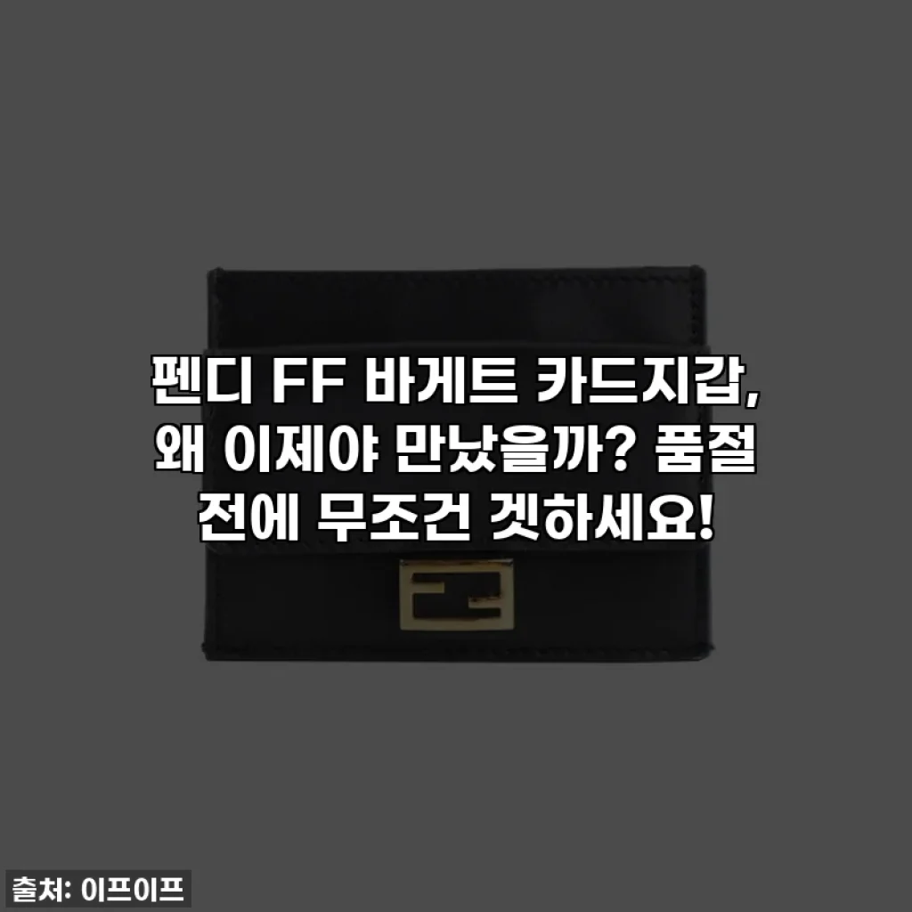 펜디 FF 바게트 카드지갑, 왜 이제야 만났을까? 품절 전에 무조건 겟하세요!
