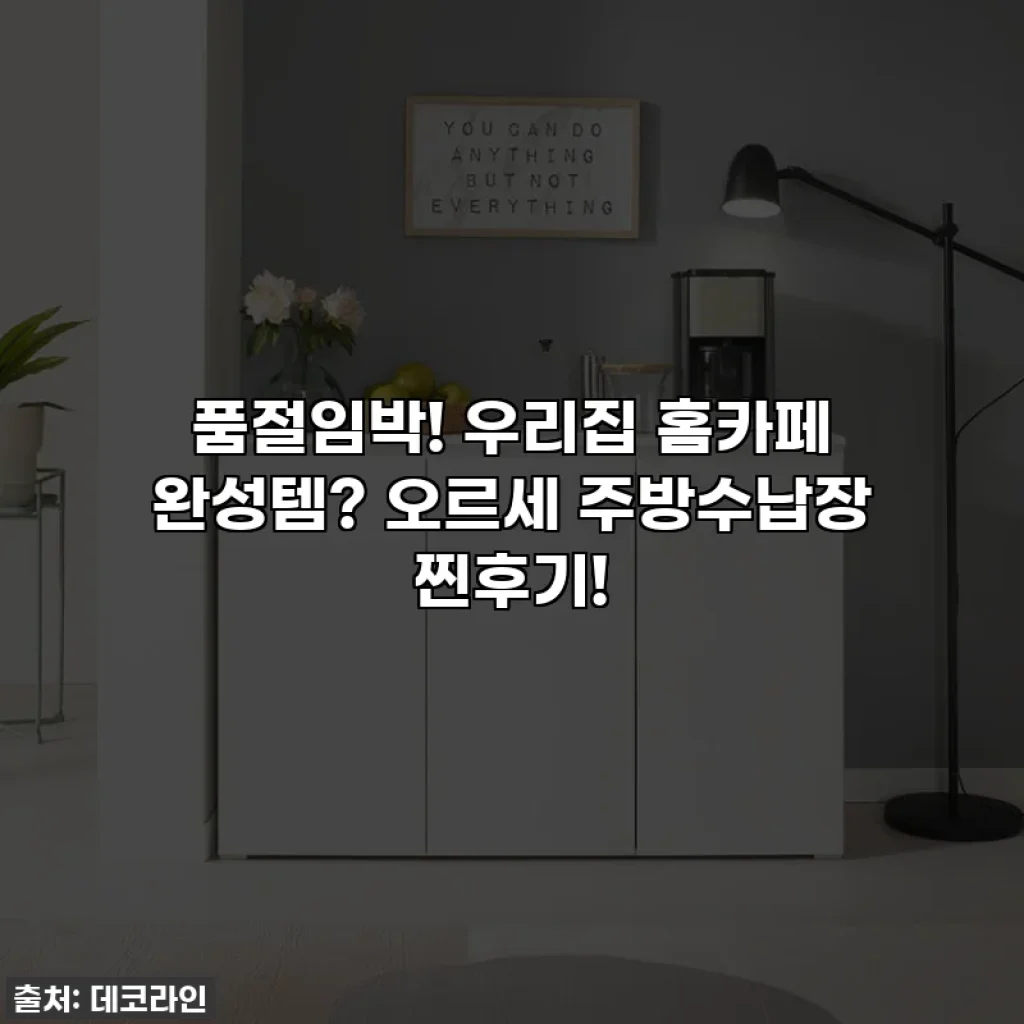 품절임박! 우리집 홈카페 완성템? 오르세 주방수납장 찐후기!