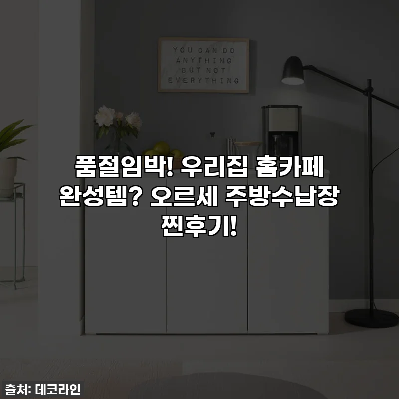 품절임박! 우리집 홈카페 완성템? 오르세 주방수납장 찐후기!
