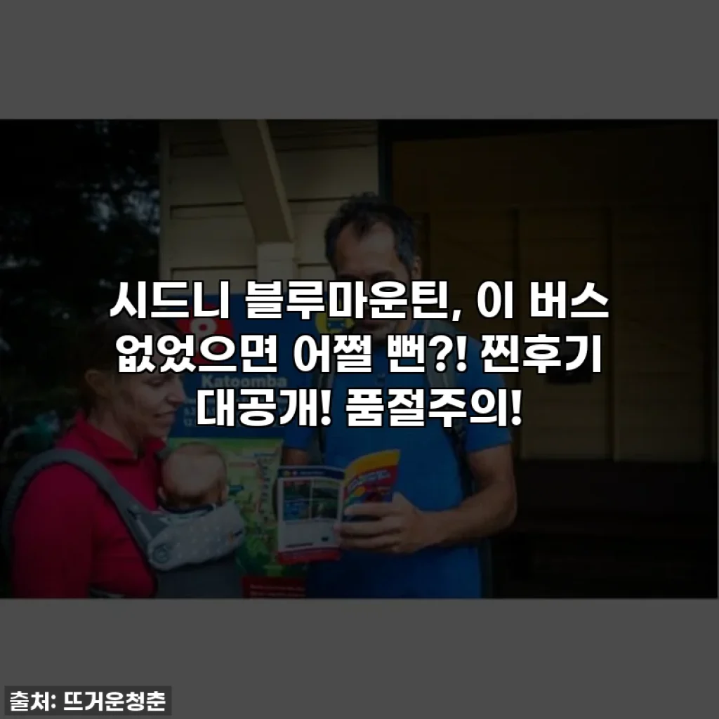 시드니 블루마운틴, 이 버스 없었으면 어쩔 뻔?! 찐후기 대공개! 품절주의!