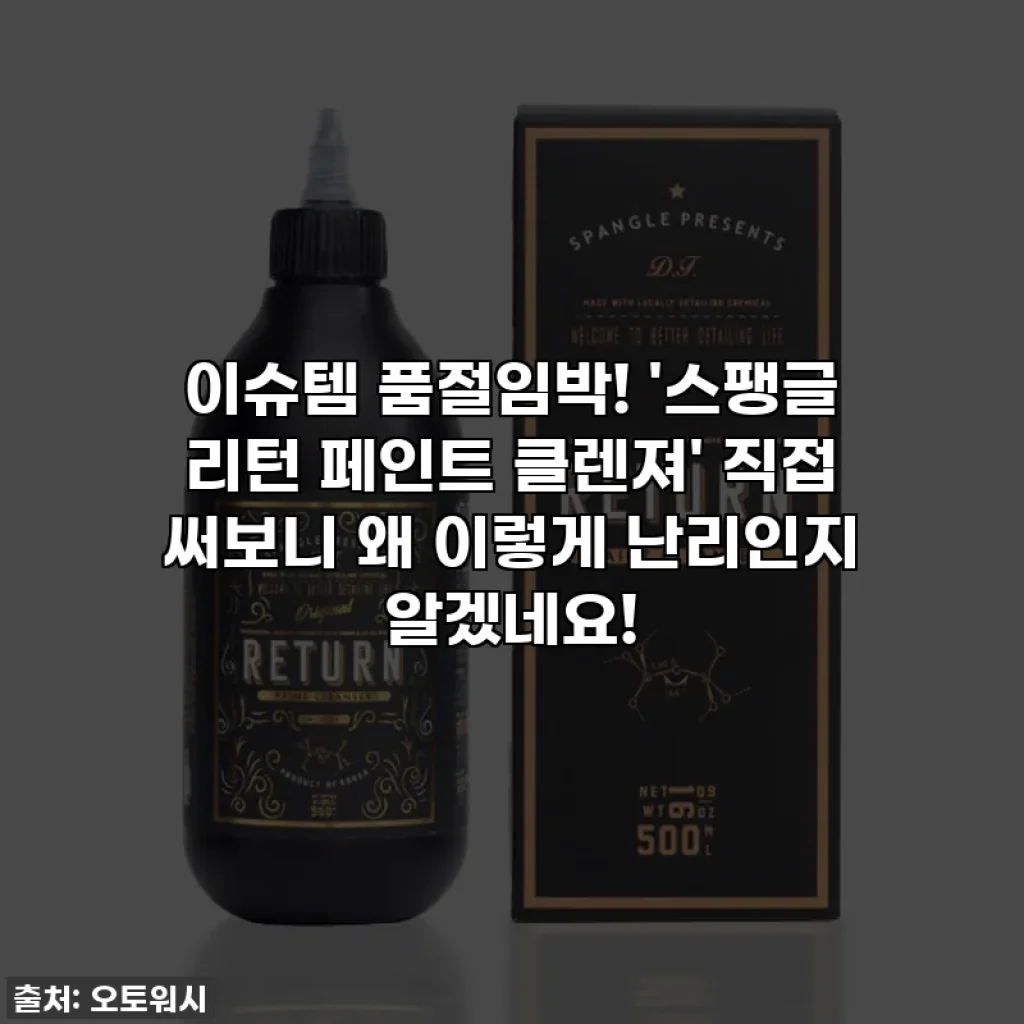이슈템 품절임박! '스팽글 리턴 페인트 클렌져' 직접 써보니 왜 이렇게 난리인지 알겠네요!