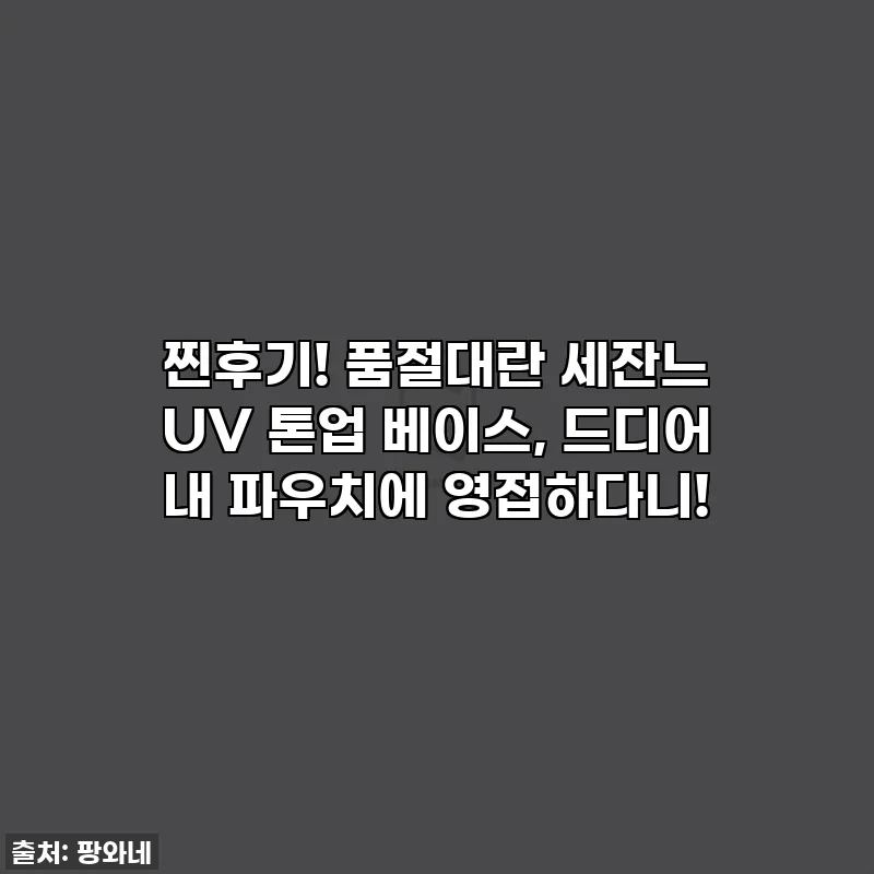 찐후기! 품절대란 세잔느 UV 톤업 베이스, 드디어 내 파우치에 영접하다니!