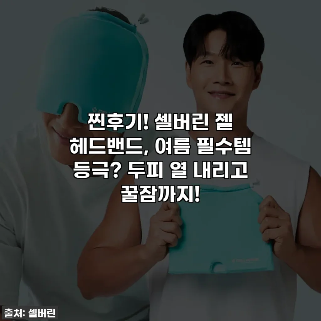 찐후기! 셀버린 젤 헤드밴드, 여름 필수템 등극? 두피 열 내리고 꿀잠까지!