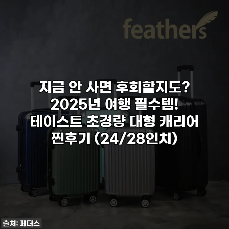 지금 안 사면 후회할지도? 2025년 여행 필수템! 테이스트 초경량 대형 캐리어 찐후기 (24/28인치)