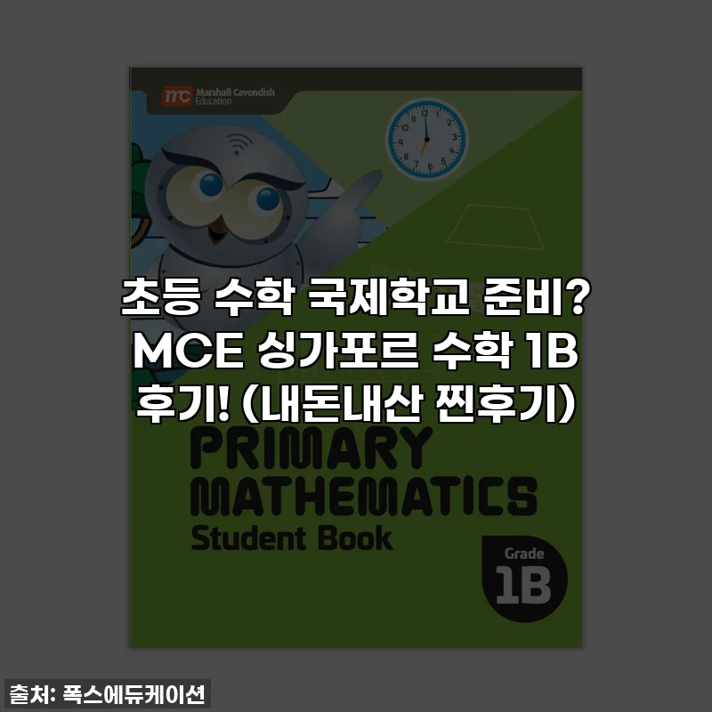 초등 수학 국제학교 준비? MCE 싱가포르 수학 1B 후기! (내돈내산 찐후기)