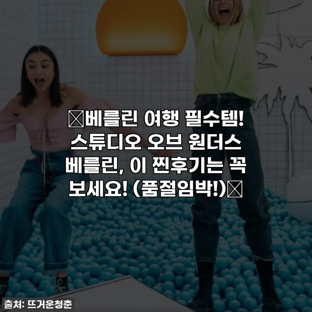 ✨베를린 여행 필수템! 스튜디오 오브 원더스 베를린, 이 찐후기는 꼭 보세요! (품절임박!)✨