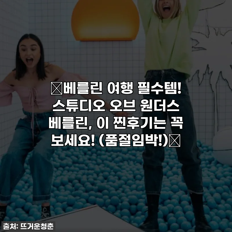 ✨베를린 여행 필수템! 스튜디오 오브 원더스 베를린, 이 찐후기는 꼭 보세요! (품절임박!)✨