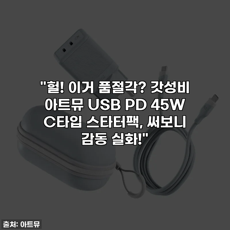 "헐! 이거 품절각? 갓성비 아트뮤 USB PD 45W C타입 스타터팩, 써보니 감동 실화!"