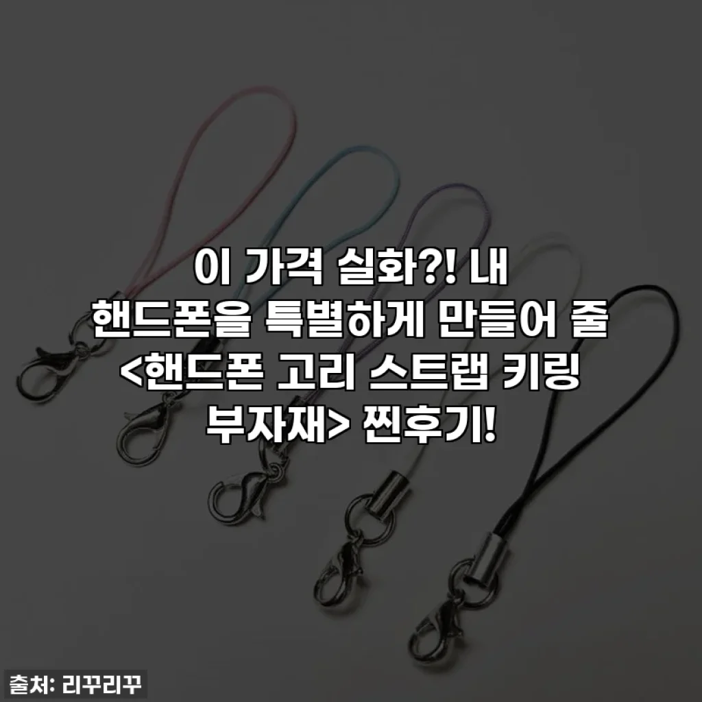 이 가격 실화?! 내 핸드폰을 특별하게 만들어 줄 찐후기!