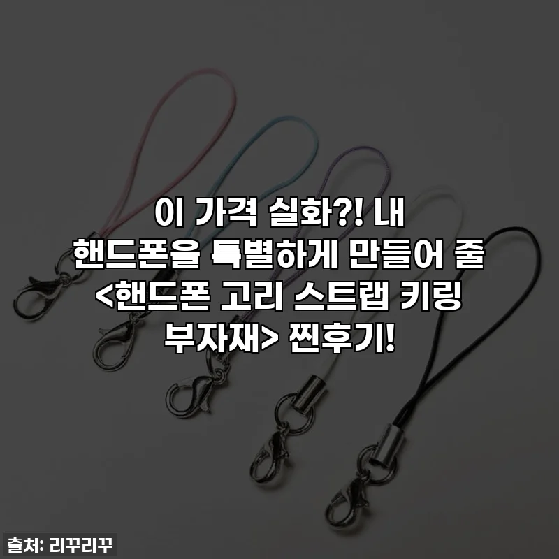 이 가격 실화?! 내 핸드폰을 특별하게 만들어 줄 찐후기!