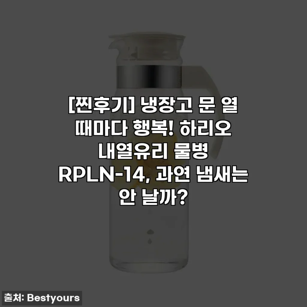 [찐후기] 냉장고 문 열 때마다 행복! 하리오 내열유리 물병 RPLN-14, 과연 냄새는 안 날까?