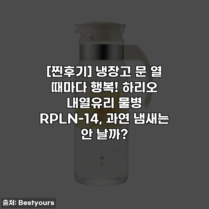 [찐후기] 냉장고 문 열 때마다 행복! 하리오 내열유리 물병 RPLN-14, 과연 냄새는 안 날까?