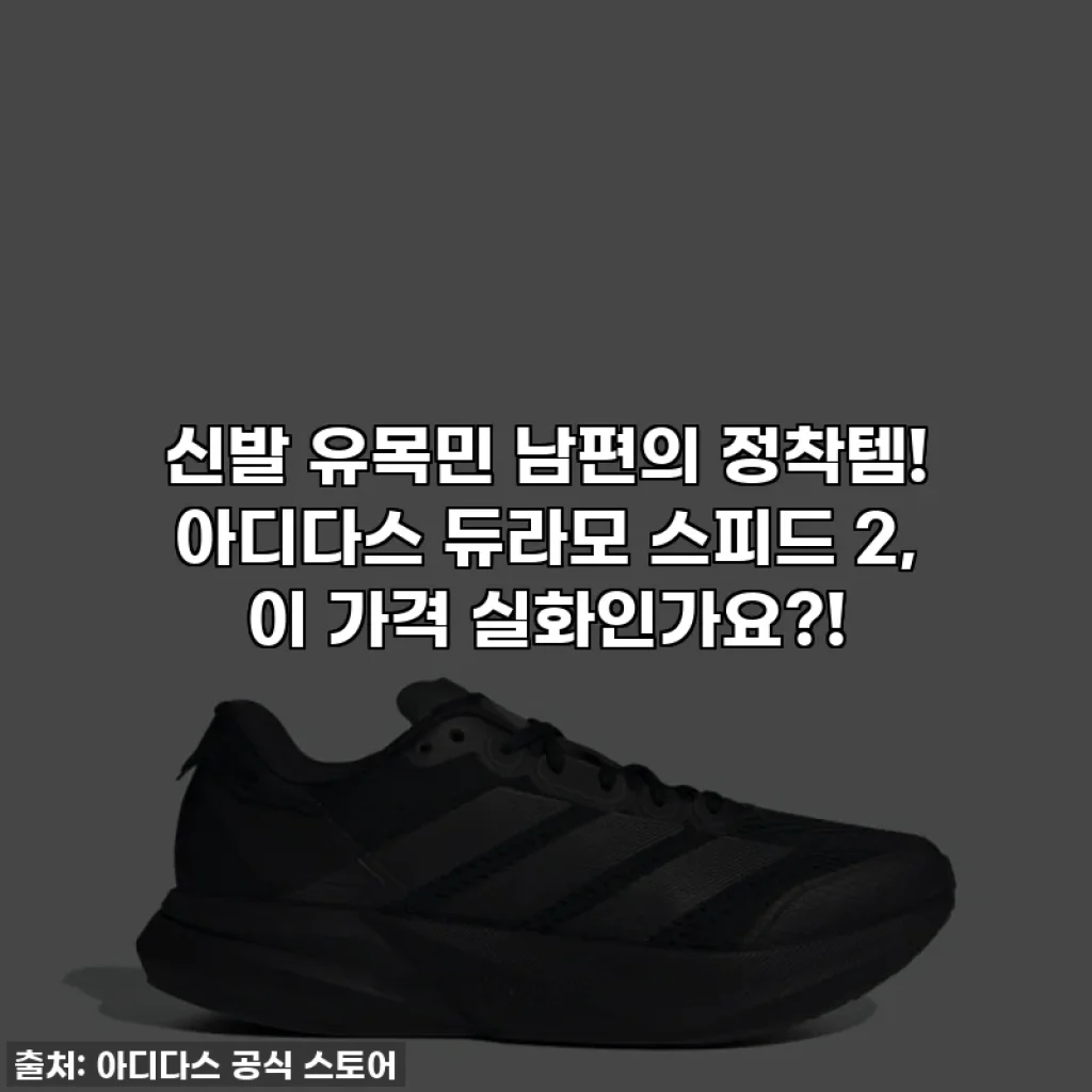 신발 유목민 남편의 정착템! 아디다스 듀라모 스피드 2, 이 가격 실화인가요?!