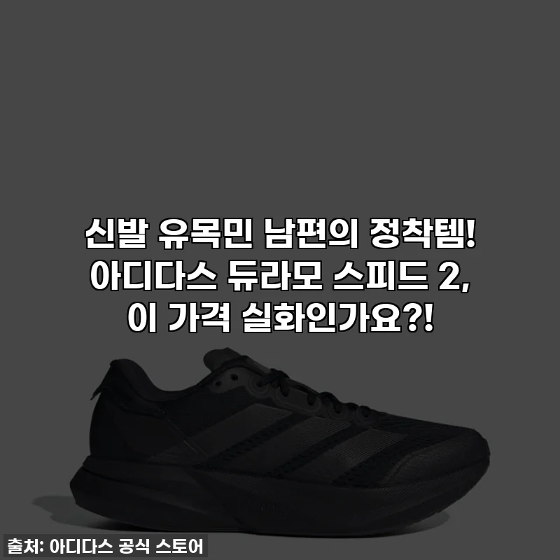 신발 유목민 남편의 정착템! 아디다스 듀라모 스피드 2, 이 가격 실화인가요?!