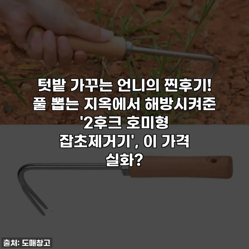 텃밭 가꾸는 언니의 찐후기! 풀 뽑는 지옥에서 해방시켜준 '2후크 호미형 잡초제거기', 이 가격 실화?
