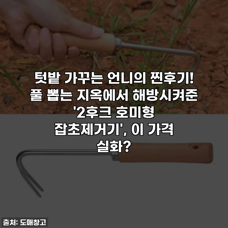 텃밭 가꾸는 언니의 찐후기! 풀 뽑는 지옥에서 해방시켜준 '2후크 호미형 잡초제거기', 이 가격 실화?