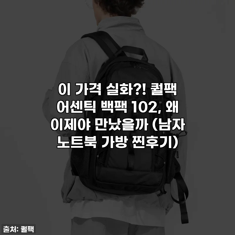 이 가격 실화?! 퀄팩 어센틱 백팩 102, 왜 이제야 만났을까 (남자 노트북 가방 찐후기)