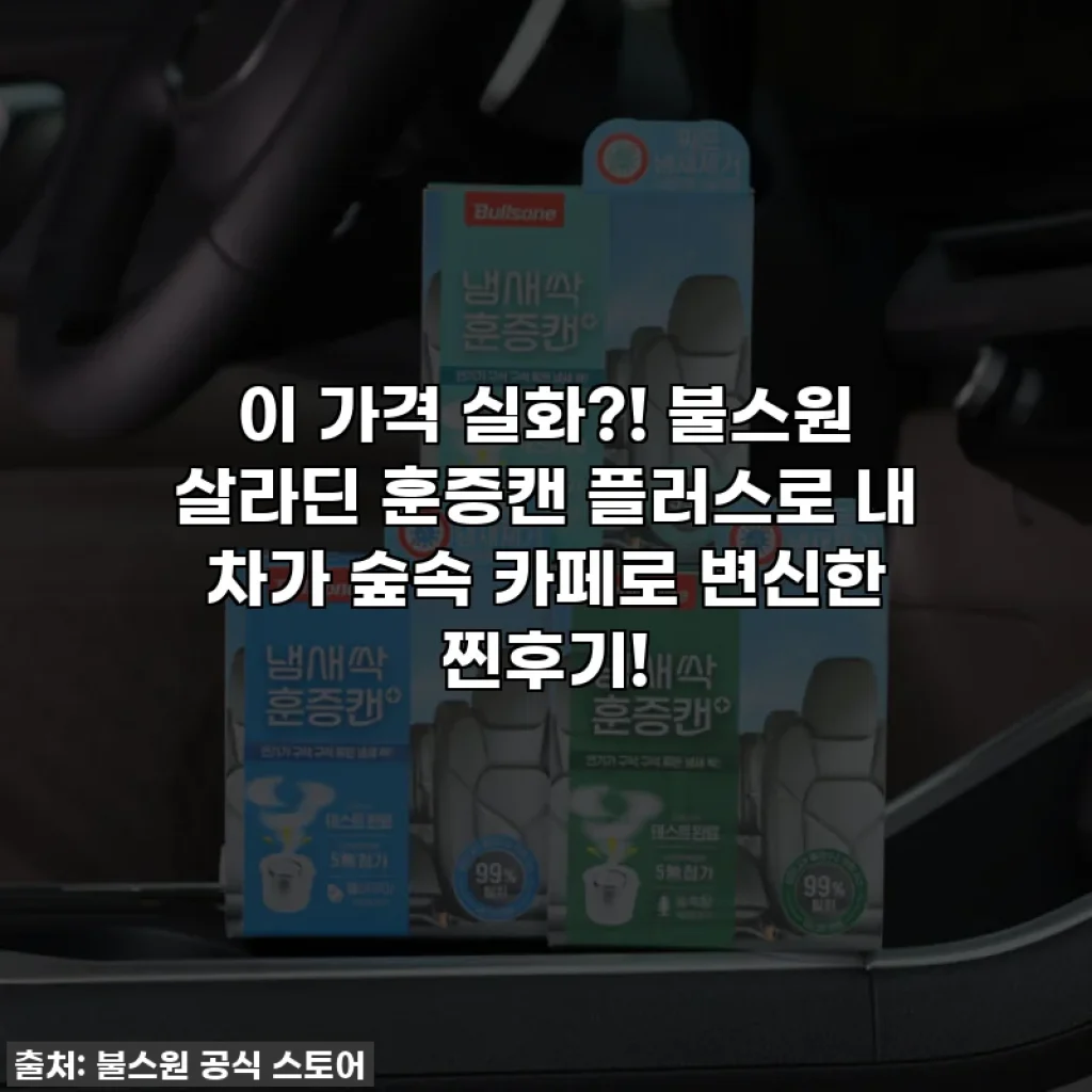 이 가격 실화?! 불스원 살라딘 훈증캔 플러스로 내 차가 숲속 카페로 변신한 찐후기!