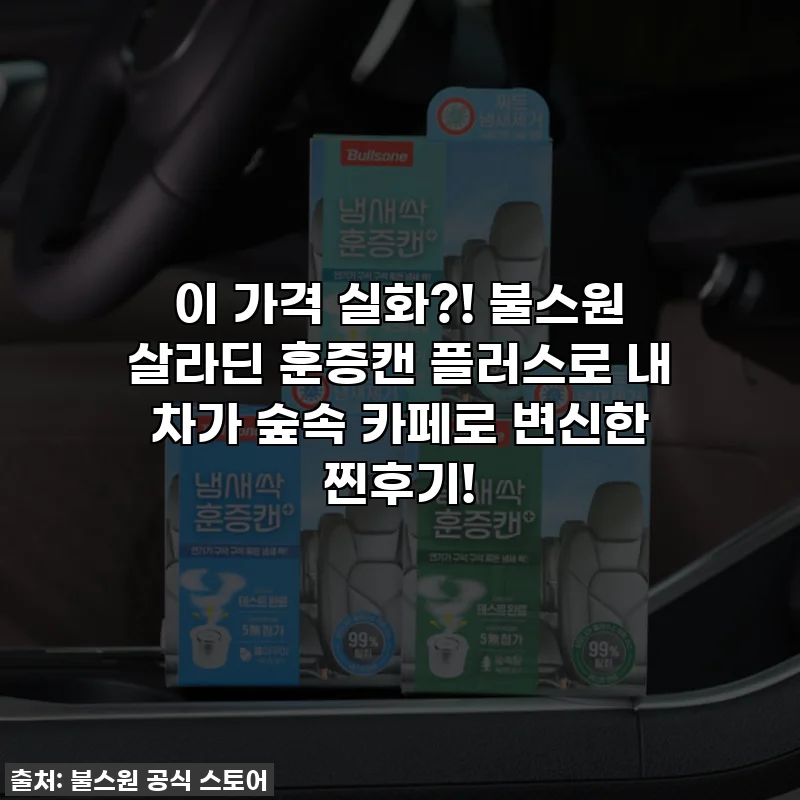 이 가격 실화?! 불스원 살라딘 훈증캔 플러스로 내 차가 숲속 카페로 변신한 찐후기!