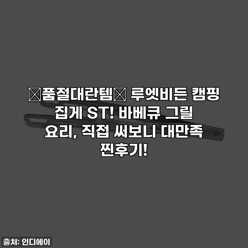 🔥품절대란템🔥 루엣비든 캠핑 집게 ST! 바베큐 그릴 요리, 직접 써보니 대만족 찐후기!