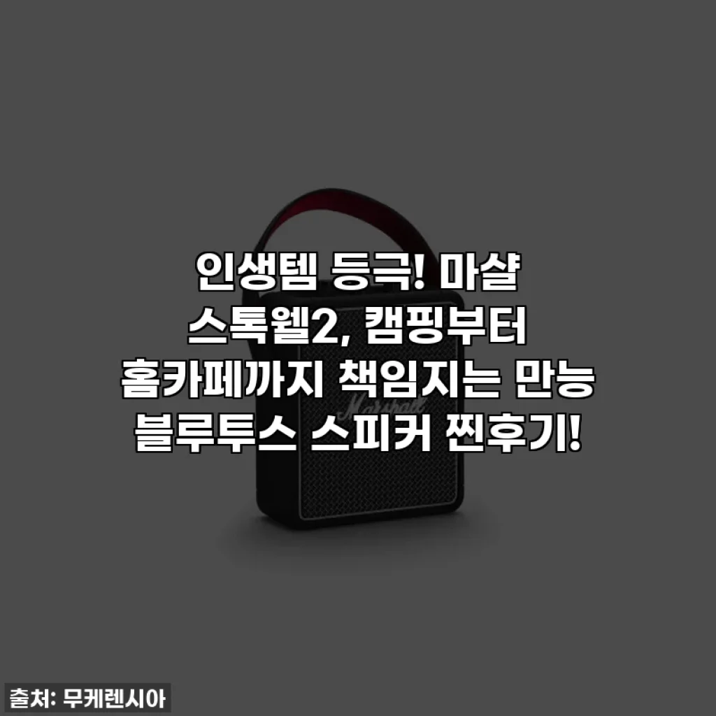인생템 등극! 마샬 스톡웰2, 캠핑부터 홈카페까지 책임지는 만능 블루투스 스피커 찐후기!