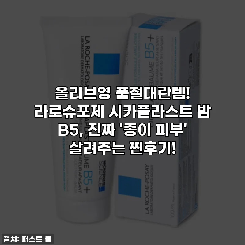 올리브영 품절대란템! 라로슈포제 시카플라스트 밤 B5, 진짜 '종이 피부' 살려주는 찐후기!