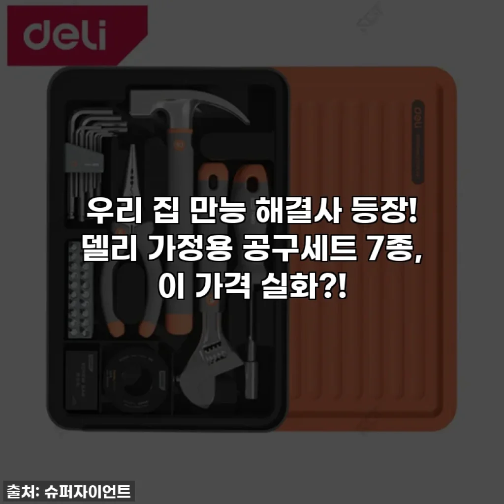 우리 집 만능 해결사 등장! 델리 가정용 공구세트 7종, 이 가격 실화?!