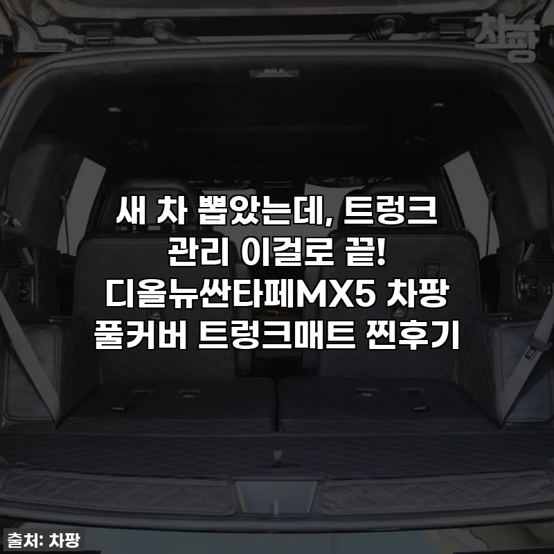 새 차 뽑았는데, 트렁크 관리 이걸로 끝! 디올뉴싼타페MX5 차팡 풀커버 트렁크매트 찐후기