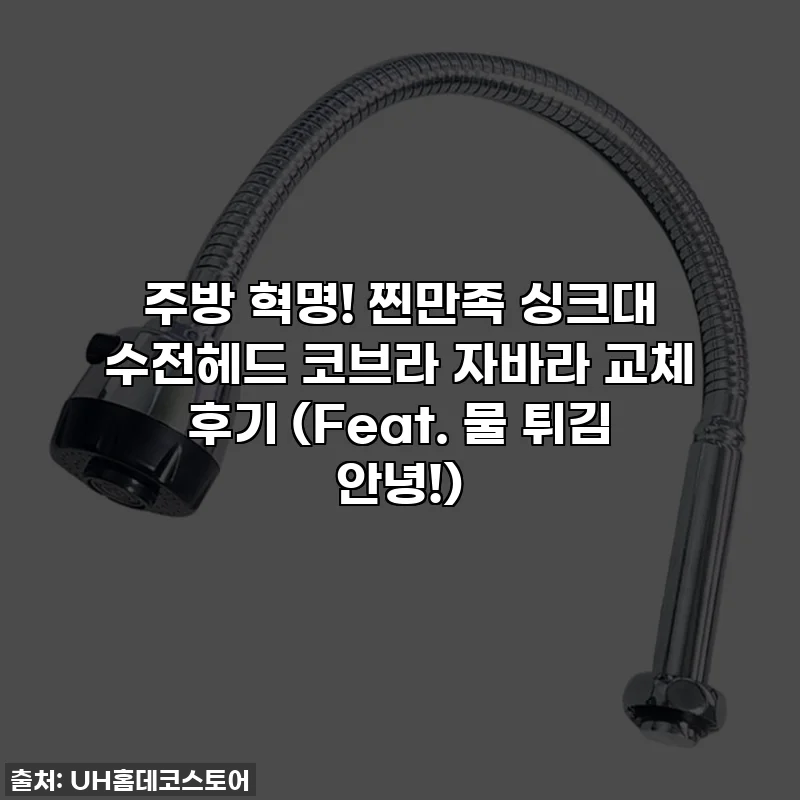 주방 혁명! 찐만족 싱크대 수전헤드 코브라 자바라 교체 후기 (Feat. 물 튀김 안녕!)