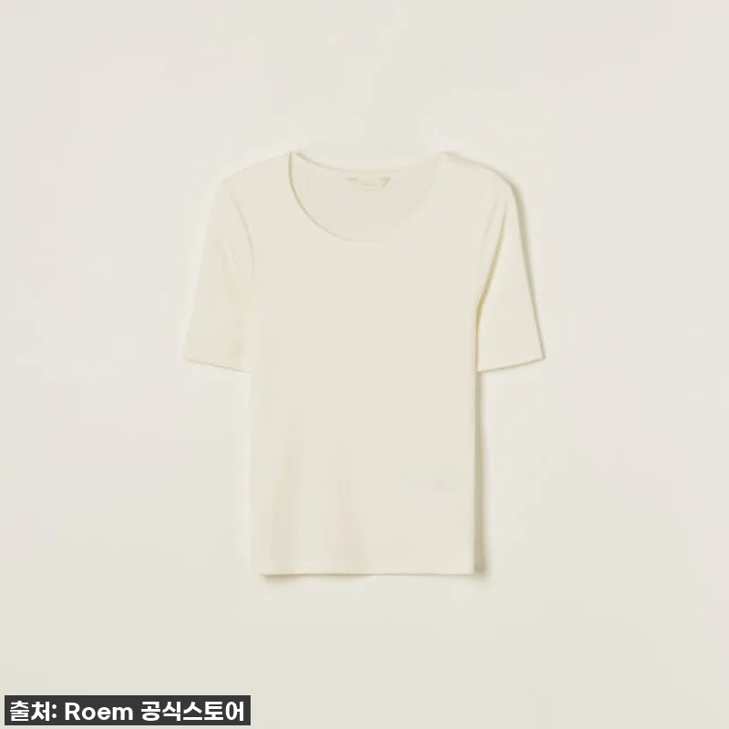 로엠 라운드넥 골지 티셔츠 RMHWF 관련 이미지 3