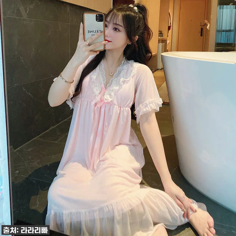 반팔 원피스 잠옷 여자홈웨어 관련 이미지 5