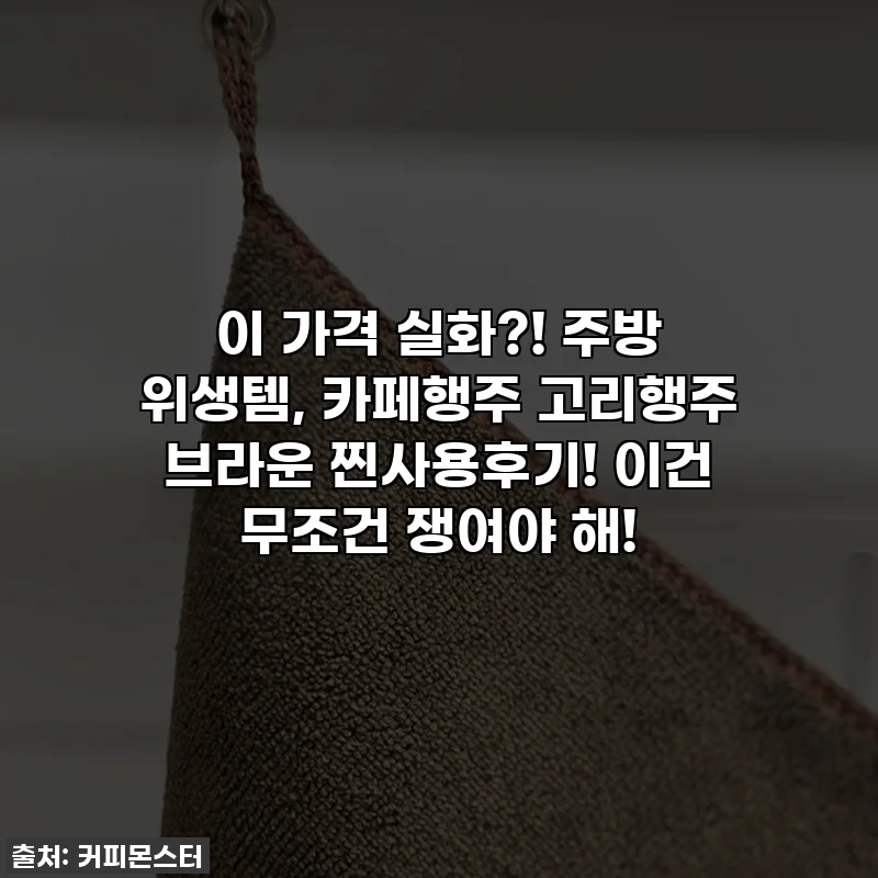이 가격 실화?! 주방 위생템, 카페행주 고리행주 브라운 찐사용후기! 이건 무조건 쟁여야 해!