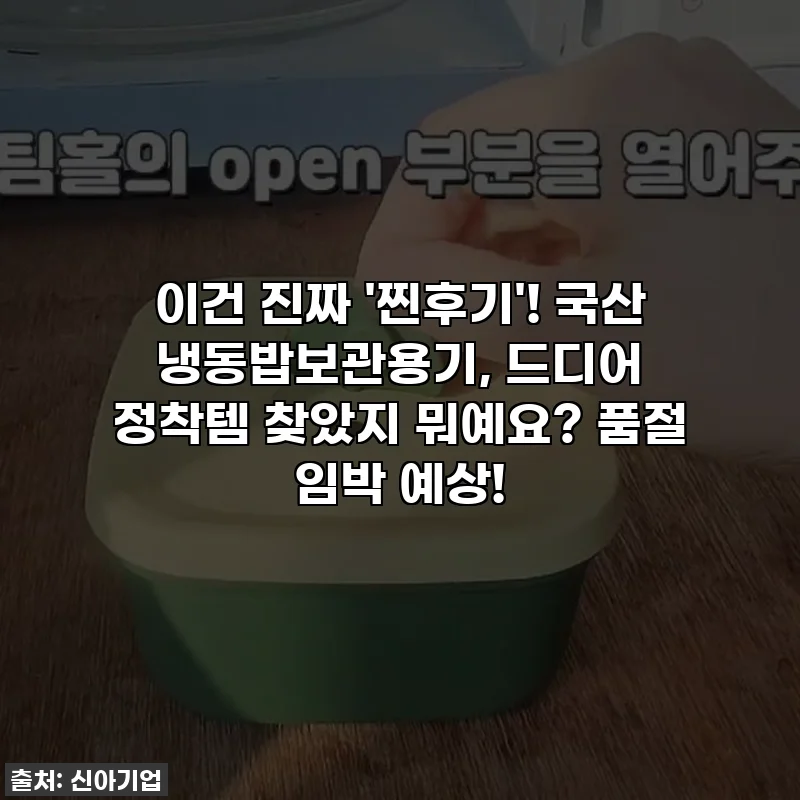 이건 진짜 '찐후기'! 국산 냉동밥보관용기, 드디어 정착템 찾았지 뭐예요? 품절 임박 예상!